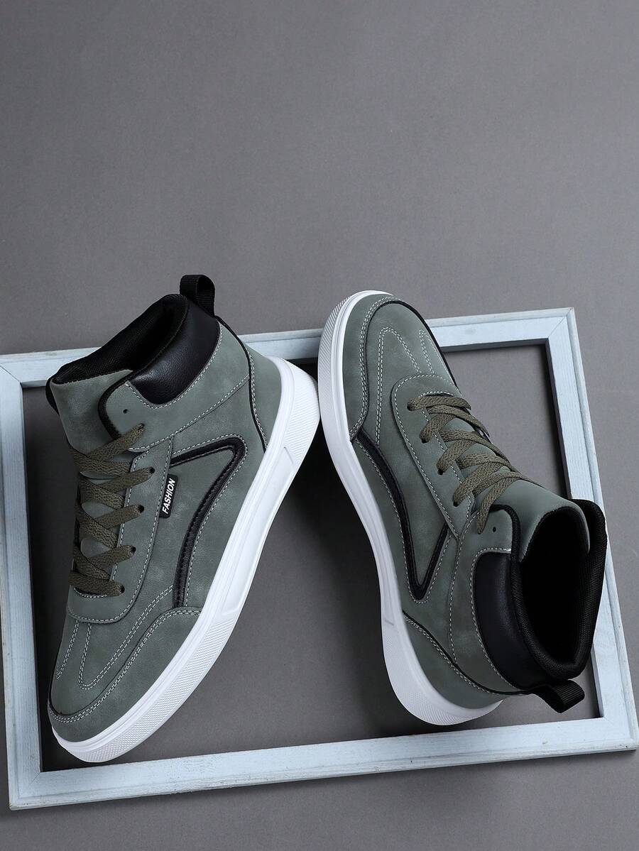 Giày bệt nam, giày thể thao thường ngày, giày buộc dây đế mềm thoải mái, giày cao cổ nhẹ nhàng dành cho nam, giày đi hàng ngày.