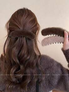 1个大号香蕉夹，厚发马尾夹，增加发量扭转夹发饰，女士头部饰品，女士发饰