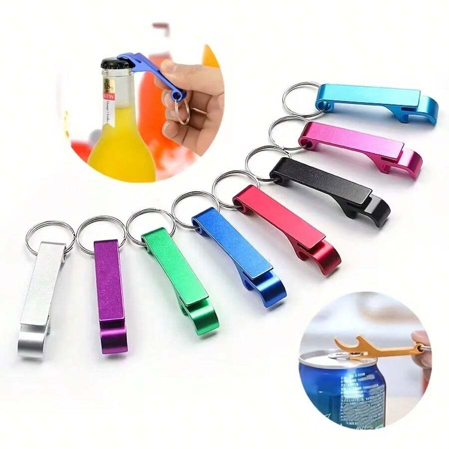 5pcs, 3pcs, 1pcs Bottle Openers, Beer Bottle Openers/Soda Bottle Openers, Keychain Bottle Openers, Aluminum Multifunctional Bottle Openers, Suitable For Parties, Festivals, And Gatherings - 彩色 - 查看 1