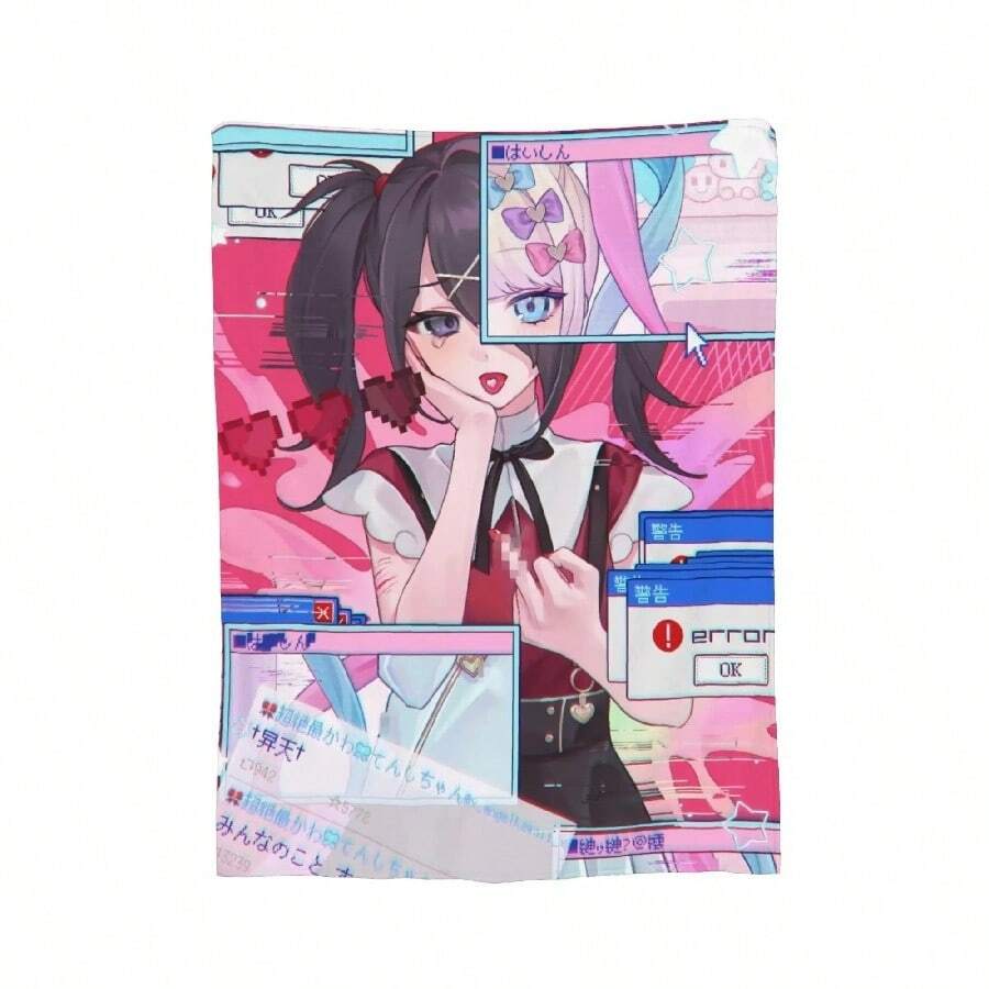 Needy Streamer Overload KAngel Blankets Flannel Multi-Function Warm Throw Blankets For Sofa Bedroom Bedspreads2.Jpg - 白色 - 查看 1