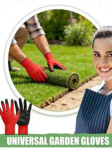 1/3/6/12 pares de guantes de trabajo de jardinería de doble capa, guantes tejidos sin costuras recubiertos de poliuretano, con recubrimiento de poliuretano en las palmas y los dedos para un agarre suave, adecuados tanto para hombres como para mujeres, ideales para tareas generales de jardinería. - Multicolor - Ver 2
