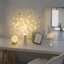 1pc/2pcs Apple Leaf Branch Lamp With 30 LED Artificial Tree Lights, Suitable For Bedroom Headboard Decor, Tabletop Decor, Wedding, Party, Thanksgiving, Christmas, Valentine's Day And Back To School Home & Office Decoration - White - View 4