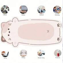 1个装大号通用外星人可爱卧猫桌面鼠标垫 - 办公笔记本电脑键盘垫，防水、防滑、触感柔软 - 彩色 - 查看 3