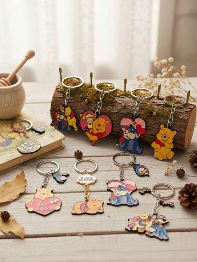 This 1-Piece Winnie The Pooh Cartoon Keychain Is A Cute Zinc Alloy Bag Charm, Perfect For Everyday Wear Or As A Gift For Women.