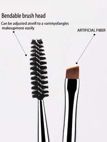 1/2/6件套大号眼影睫毛膏刷、塑料柄双头睫毛梳、螺旋眉刷、超细眼线刷化妆工具套装、化妆刷套装、全套化妆工具、化妆礼品套装 - 彩色 - 查看 2