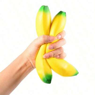 1个西瓜造型挤压玩具，透气，可揉捏，趣味十足，慢回弹，创意十足，最佳桌面减压玩具