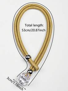 2pcs/4pcs Luxury Crystal Pendant Polyester Curtain Tie Backs, Suitable For Curtain Fixing And Decoration, Multiple Colors Available - Multicolor - View 3