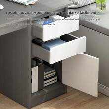 Escritorios Mueble Escritorio De Ordenador Escritorios 100cm,Estilo Minimalista Moderno, Escritorios para Oficinas en el Hogar,para espacios pequeños, dormitorio, estudiante - Gris - Ver 5