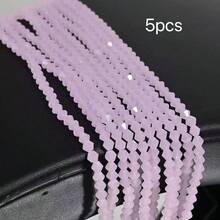 4mm Vibrant Faceted Glass Ball Beads | Sparkling Crystal Loose Beads | DIY Bracelet Necklace Phone Chain Jewelry Making Supplies | Handmade Craft Accessories - Spinel - View 14