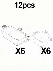 12pcs/6pcs/4pcs/2pcs Drawer/Desktop Makeup Organizer Box, Transparent Vanity Organizer Box, Anti-Slip Multi-Layer Jewelry & Small Items Storage Box, Elegant Organizer Box - Transparent - View 11
