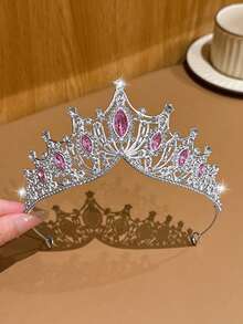 1个银色皇冠发箍，时尚优雅的皇冠发饰，适合生日和日常表演 - 彩色 - 查看 2