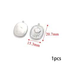 1/5pcs Stainless Steel Gold-Plated Rose Flower Pendants Earrings Charms For DIY Necklace Parts Craft Jewelry Making Supplies Bulk - Multicolor - View 14