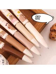 0.5mm Black Ink Retractable Hedgehog Ballpoint Pen, Suitable For Office And School, Unisex, Cute Design, Convenient To Carry, Ideal Stationery. Large Capacity Multi-Layer Pencil Case, Back To School Essential, Office Supplies, Valentine's Day Gift. - Multicolor - View 11