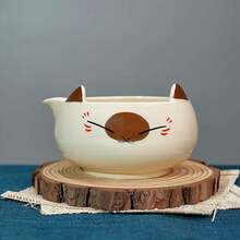 Cute Cat Ear Matcha Tool Set, Includes Matcha Whisk, Tea Scoop, Powder Sifter, Matcha Bowl, Whisk Stand, Traditional Tea Ceremony Essential Tools, Suitable For Beginners And Children