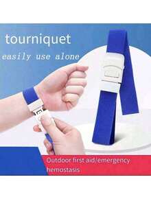 Comfortable ABS Strap For Outdoor Use, Elastic Band With Buckle Closure, One Person Can Easily Use It Alone, With A Portable Emergency Compression Band, Practical For Home Use And Travel, Suitable For Outdoor Sports - Multicolor - View 2