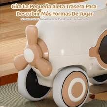 JCH-Bicicleta de Equilibrio para Niños de 1 año 3 Niños y Niñas Bicicleta Sin Pedales con Bloques de Construcción Luces LED y Música Juguete de Bicicleta para niños 12-36 Meses 53 * 47 * 28cm - Blanco - Ver 7