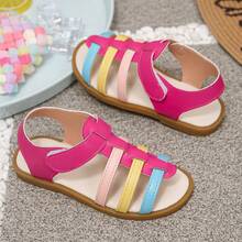 儿童撞色系带凉鞋，夏季假日露趾鞋，女童款 - 彩色 - 查看 15