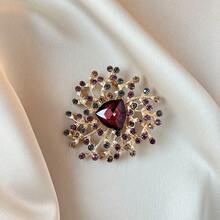 1 pièce Broche fleur métallique brillante, convient pour les femmes à porter de manière décontractée au printemps, en été, en automne et en hiver - Doré - Voir 4