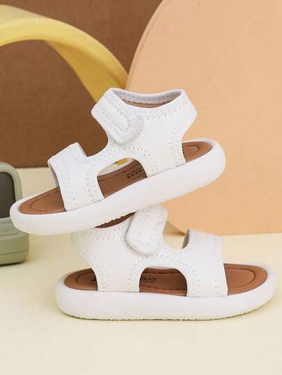 Summer New Kids Beach Sandals, Boys Open Toe Sandals, Girls Soft Bottom Non-Slip Casual Leather Sandals