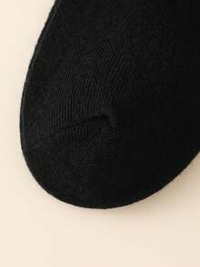 30/20/10/5 双装女童黑色短袜，时尚精致柔软透气吸湿排汗荷叶边袜，纯色经典简约休闲舒适百搭短袜，适合返校、休闲/运动、节日礼物、旅行 - 黑色 - 查看 5