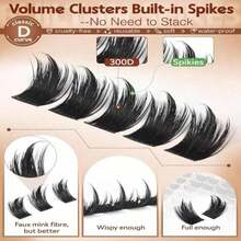 Volume Manga Lash Clusters With Spikes Wispy Cluster Eyelash Extensions Fluffy Anime Eyelashes Clusters With Bottom Lashes Clusters Fairy Individual Lash Extension (D Curve 12-18mm 213 Pieces) - MàuL - Xem 6