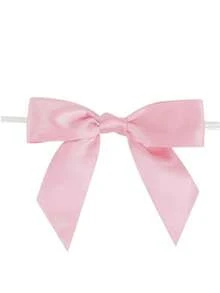 100/50/20pcs Pink Twist Bow Knot Pre-Tied Satin Bows, Suitable For Home Parties, Banquets, Weddings, Baby Showers, Tablecloth Decor, DIY Crafts, Cake Gift Bags, Birthday Gift Wrapping, Champagne Bottles, Wine Glasses, Holiday Party Decorations, Christmas Home Decor, Festive Dining Table Settings, Christmas Party Favors - Pink - View 11
