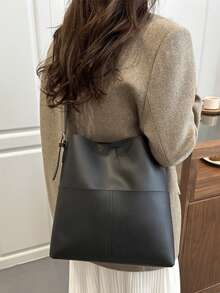 Versatile Large Capacity Women's Shoulder Bag, Korean Style - Burgundy - View 6