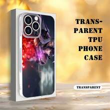 Dos figuras abrazadas con una energía vibrante y radiante. Esta elegante funda es compatible con los modelos  17, 16, 15, 14 Pro Max, 13, 12, 11, XR y XS Plus. Fabricada en silicona de vidrio, ofrece protección contra golpes y caídas, además de una sensación superior. Es un regalo ideal para familiares, amigos y seres queridos, y una opción perfecta para Año Nuevo. - transparente - Ver 4