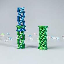 3D Geometric Pyramid Sculpture, Cone-Shaped Stress Relief Finger Toy, Cylindrical Desktop Magic Penetration Ornament - Multicolor - View 8