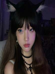 Handmade Faux Fur Cat Fox Ear Headband - Cute Cosplay Headpiece, Fluffy Animal Ear Hair Hoop, Costume Accessory, Easter Outfit, Gag Gift, Soft Material - Multicolor - View 7