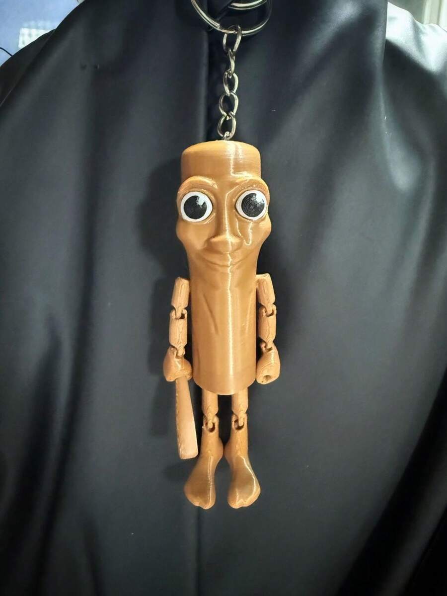 1pc Wooden Peg Doll Collectible Art Decor, Plastic Crafted Design, Suitable For Halloween, April Fools, Valentine's Day And Birthday Party Surprise Gift, Wooden Barrel Person Figurine Statue - Multicolor - View 1