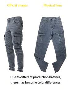 NIUYUNHENGTONG 男士时尚休闲街头多口袋牛仔裤