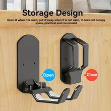 Cyan Phoenix 2pcs Foldable Headphone Stand, No Drilling Needed, Universal Holder For Gamepad/Headset, Wall Mount Bracket - Multicolor - View 7