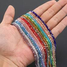 4mm Vibrant Faceted Glass Ball Beads | Sparkling Crystal Loose Beads | DIY Bracelet Necklace Phone Chain Jewelry Making Supplies | Handmade Craft Accessories - Spinel - View 5