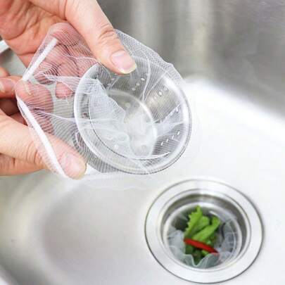 200pcs/140pcs/70pcs Disposable Kitchen Sink Strainer Bags - One-Time Use Drain Filter To Catch Food Scraps And Waste Before They Clog Pipes. Kitchen Sink Strainer Bags, Sink Drain Bags - For Collecting Kitchen Food Scraps And Residual Waste. Suitable For Various Sink Drain Sizes. Applicable For Kitchen Sinks, Bathroom Sinks, Laundry Sinks, Utility Sinks, Floor Drains And Shower Drains. One Large Package Contains 100 Pieces; May Be Short 3-5 Pieces.