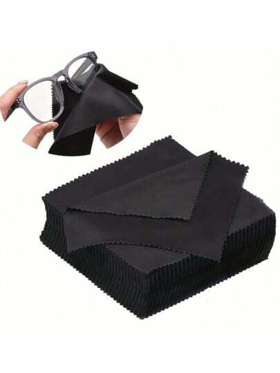 100/30/10/5pcs Reusable Eyeglass Cleaning Cloths, Also Suitable For Cleaning Jewelry, Electronics And Other Multipurpose Items (Random Style)