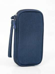 [Customized] Portable Handbag Organizer Pouch, Customizable Pattern, Suitable For Cables, USB Drives, Power Banks, Phones, Polyester Portable Cable Organizer Bag - Dual Layer Design For Chargers And Small Items - Multicolor - View 9
