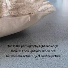 2 Stück/1 Stück Plüsch bestickte herzförmige Kissenbezüge, geeignet für Heimdekoration, Wohnzimmer, Schlafzimmer, Sofa, ganzjährig - Beige - Übersicht 7