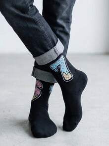 1 Pair New Funny Number 67 Hiphop Retro Style Creative Unique Casual Mid-Calf Socks, Unisex Couples Gift, Birthday Party, Holiday, Valentine's Day