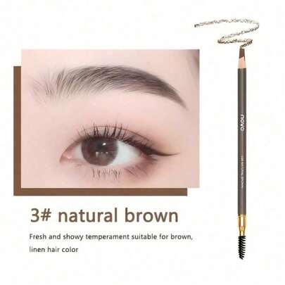 1/2 Ultimate Waterproof Eyebrow Pencil - Anti-Smudge, Long-Lasting Color Retention Double-Ended Design With Built-In Brush For Perfect Natural Makeup, Sulfate-Free, Suitable For All Light Beige Skin Tones, Mother's Day Gift