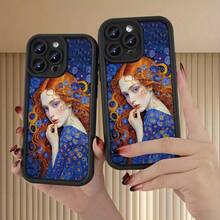 Una funda de teléfono con patrón de niña de las flores creativa y ranurada, adecuada para iPhone 16/15/14/13/12/11/Plus/Pro/Max - Diseño de moda creativa unisex, regalo para amigos, familia, novio, novia - Colores mixtos - Ver 8