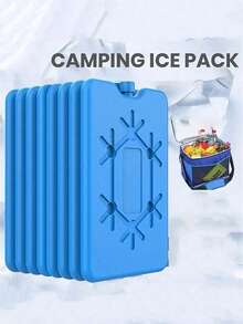 1PC Outdoor Camping Picnic Refrigerator Ice Pack Ice Box, Reusable Ultra-Thin Lunch Box Ice Pack Keeps Food Fresh And Cool - Blue - View 9
