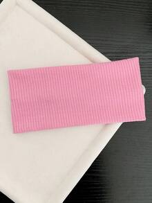 1pc Soft Pink Striped Headband! Soft Knit, Non-Constrictive, Flattering Crown, Versatile For Commute, Workout, Daily Wear, Girly Style Women Bandana Fashion Hair Accessories Elegant Hair Bands - Multicolor - View 5