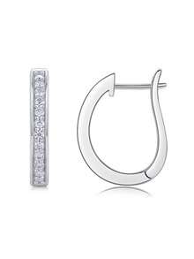 Bông tai Moissanite bạc 925 cao cấp dành cho nữ, không gây dị ứng, thiết kế tối giản sang trọng, chống oxy hóa, dễ dàng đeo hàng ngày, quà tặng cho Ngày Valentine, Ngày của Mẹ, đám cưới, lễ đính hôn, sinh nhật, đóng gói hộp quà. - Phong cách 10 - Xem 8