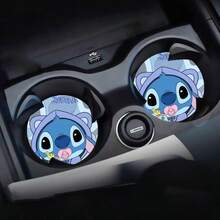 2个/4个迪士尼杯垫，尼克和朱迪杯垫，史迪奇汽车杯垫，疯狂动物城杯垫，创意防滑收纳杯垫，可爱保温杯垫，卡通防滑杯垫，通用汽车杯垫 - 彩色 - 查看 10