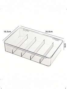 透明多功能PET桌面收纳盒，塑料分隔式化妆品及小物件整理盒 - 彩色 - 查看 5