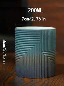 1pc 3.15-Inch High Ceramic Latte Coffee Cup, 200ml Water Mug, Creative Personal Espresso Cup, Graduation & Family Gathering Cup