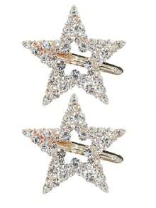 1个/2个优雅闪亮水钻星星装饰发夹，时尚发饰，女士适用，情人节和开斋节礼物，日常必备 - 彩色 - 查看 7