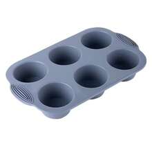 1pc Silicone Muffin Baking Pan, 6-Cup Non-Stick Heat Resistant Muffin Baking Mold, 3 Colors - Multicolor - View 9