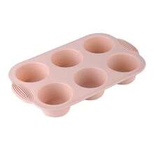 1pc Silicone Muffin Baking Pan, 6-Cup Non-Stick Heat Resistant Muffin Baking Mold, 3 Colors - Multicolor - View 10